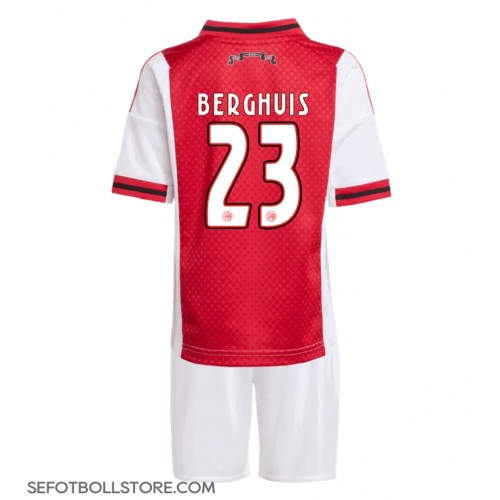 Ajax Steven Berghuis #23 Replika babykläder Hemmaställ Barn 2025-26 Kortärmad (+ korta byxor)